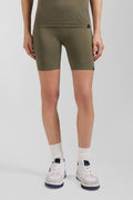 Khaki green stretch sports cycling shorts