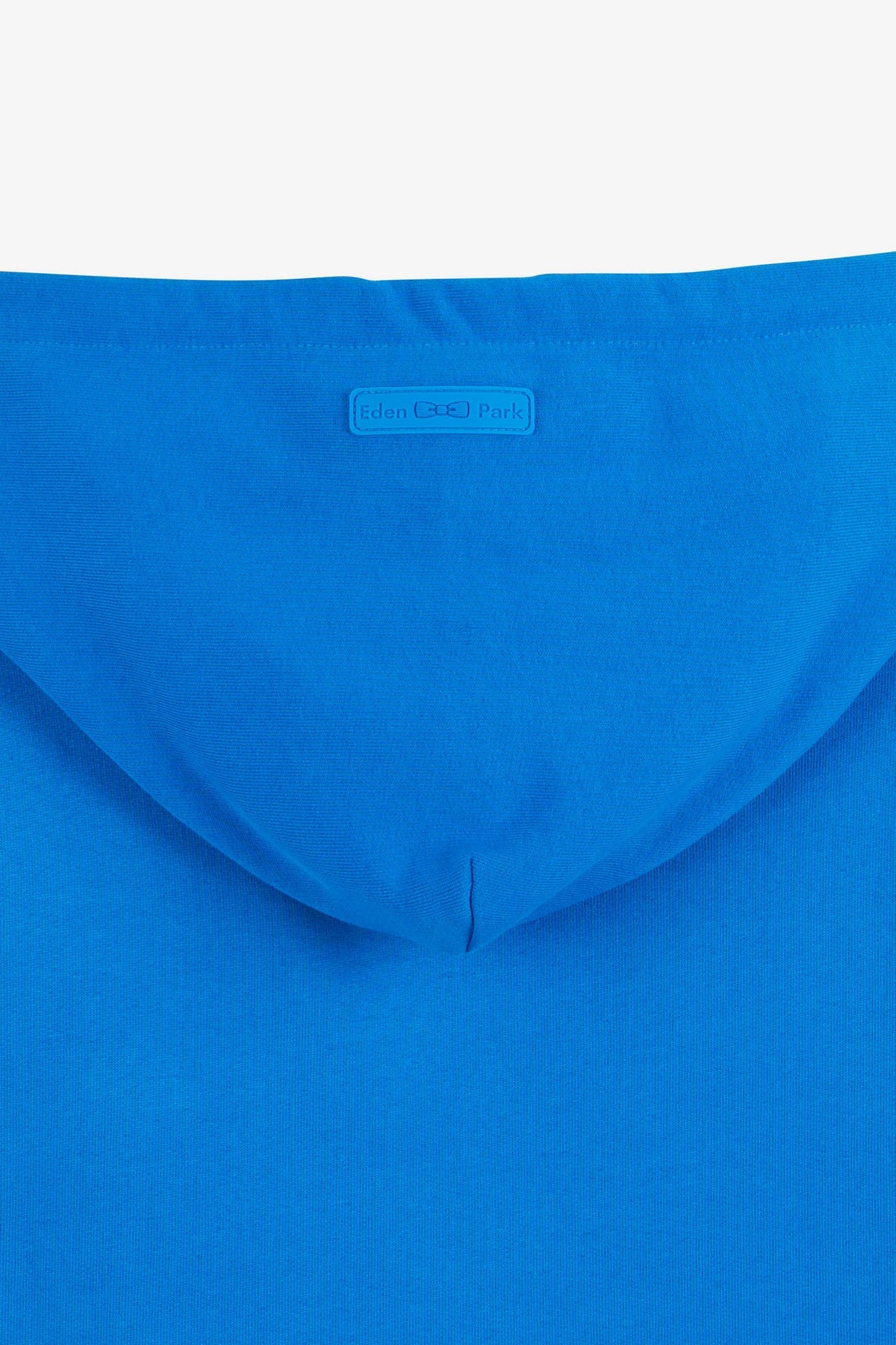 Sweat bleu uni à capuche - Image 8