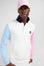 Colour-block polo-neck sweatshirt