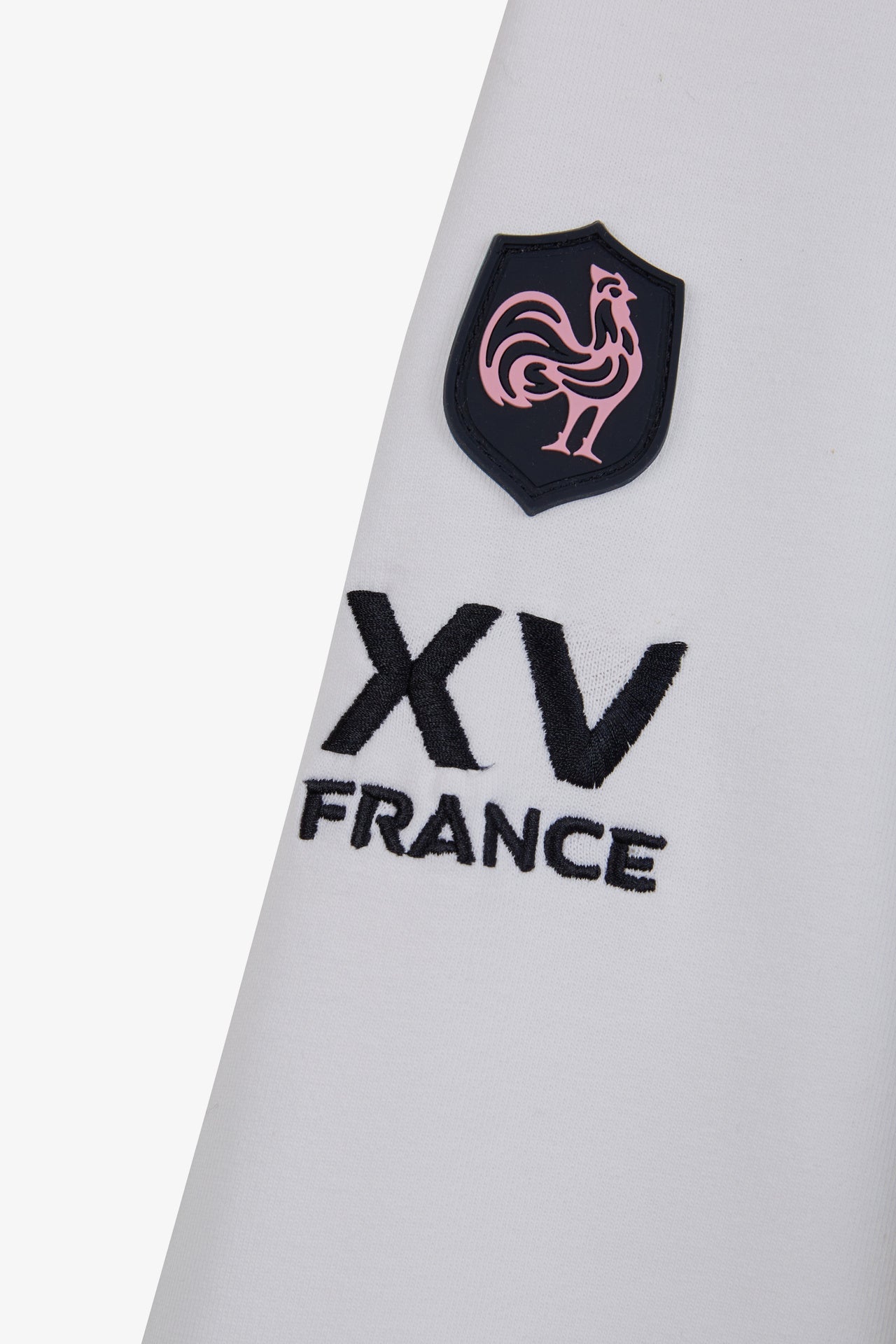 Sweat blanc zippé colorblock bimatière XV de France - Image 7