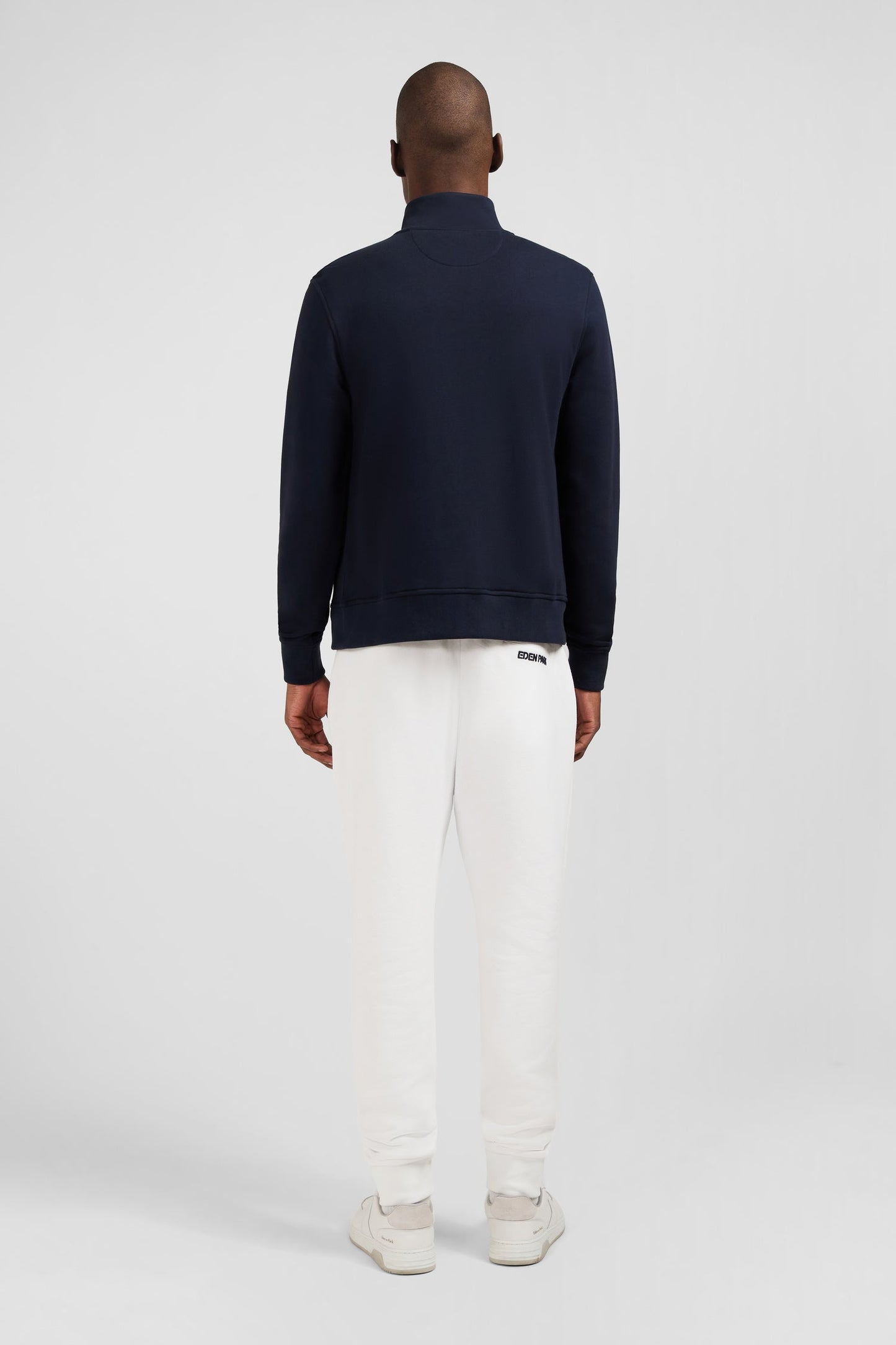 Dark blue zipped sweatshirt with stand-up collar - Image 6