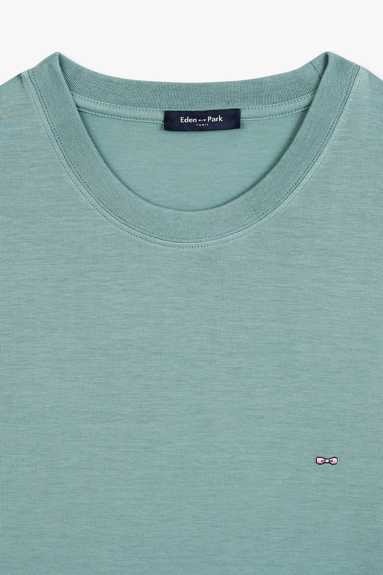 T-shirt manches courtes vert uni - Image 8