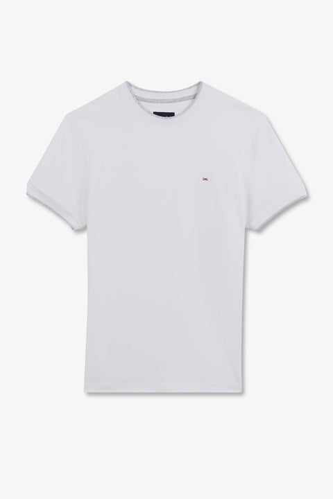 Plain white short-sleeved T-shirt - Image 2