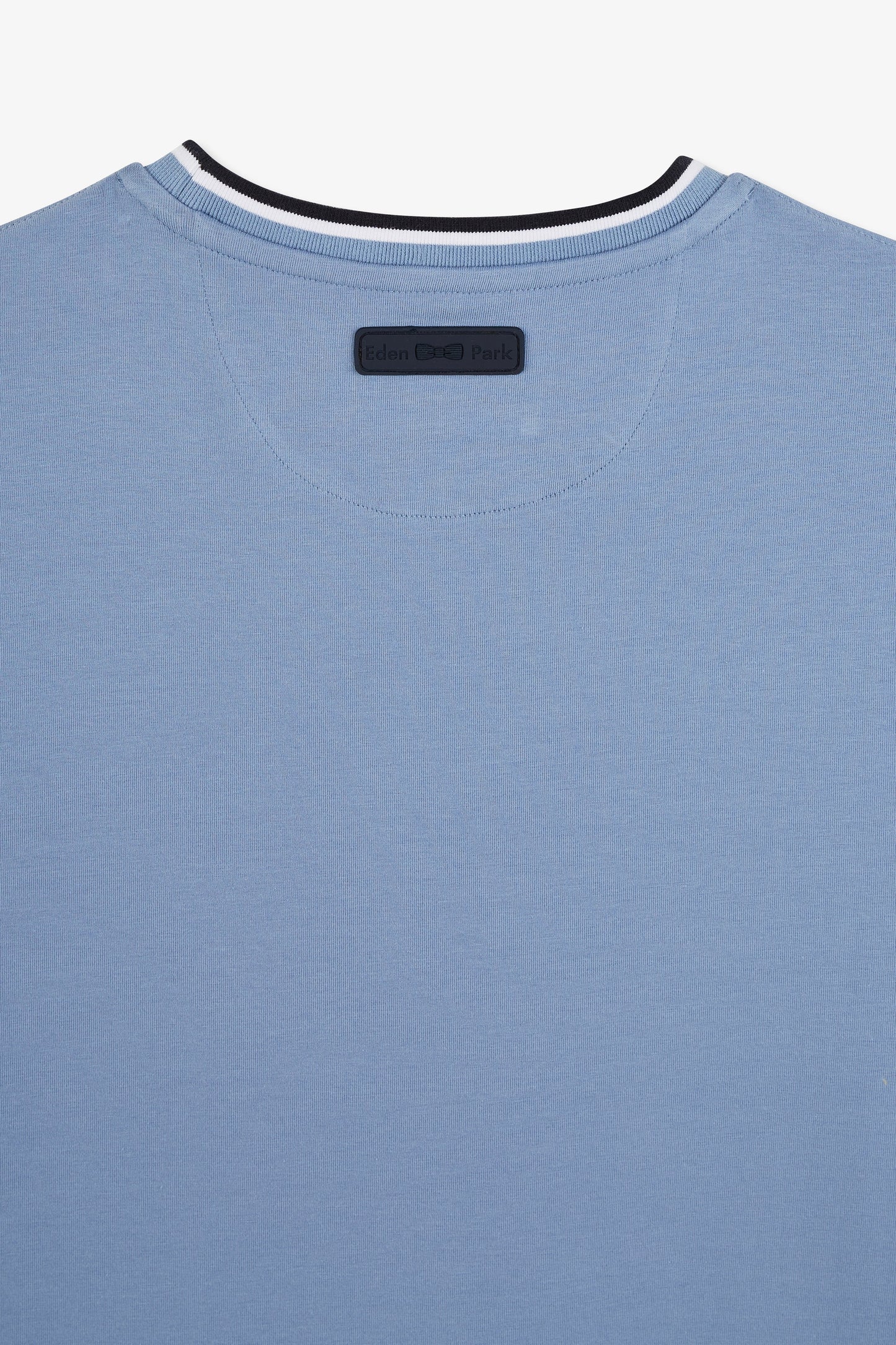 T-shirt bleu uni à manches courtes - Image 3