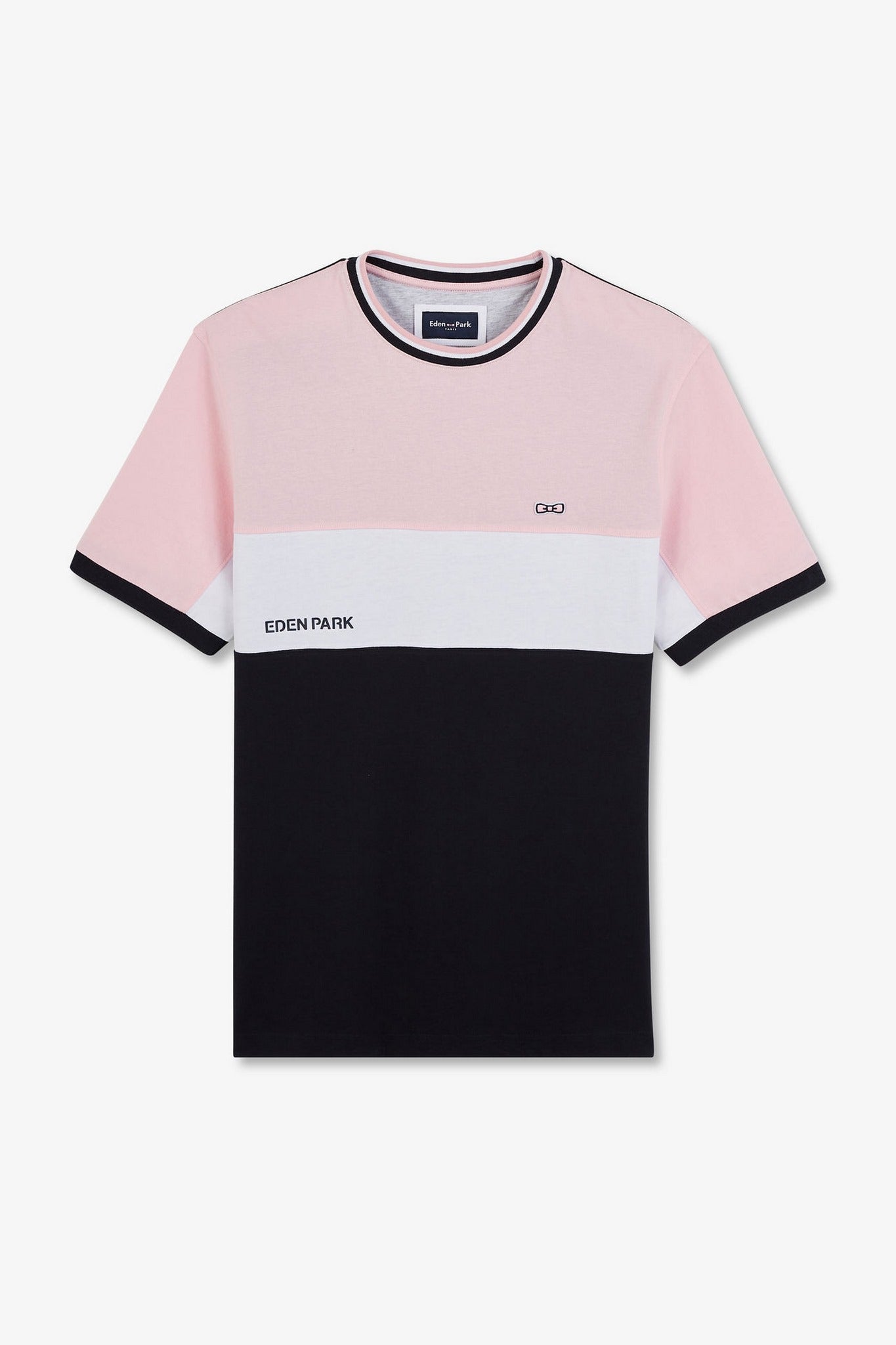 T-shirt rose colorblock à manches courtes - Image 2