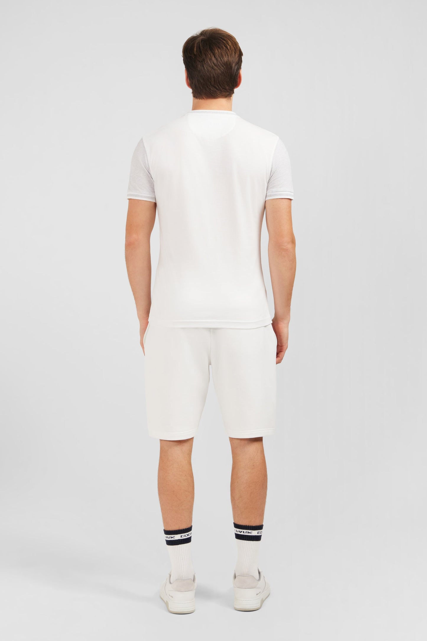 T-shirt manches courtes blanc colorblock - Image 4