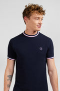 Navy blue short-sleeved T-shirt