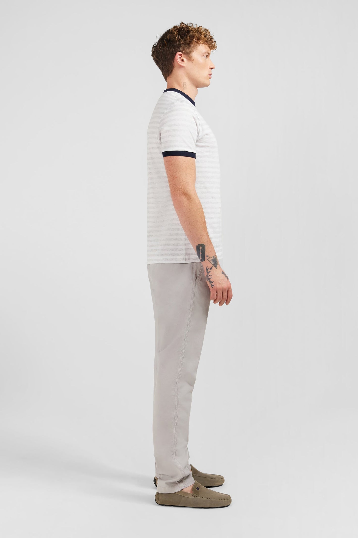T-shirt manches courtes blanc rayé - Image 6