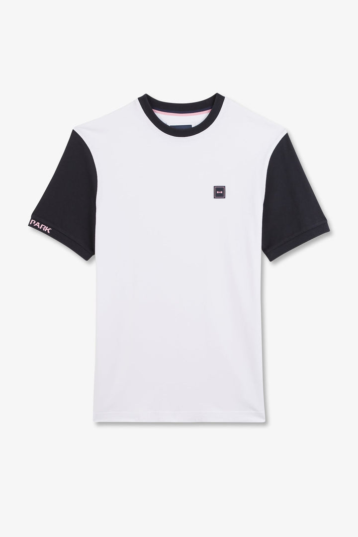 White colour-block T-shirt alt view