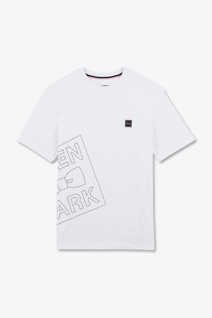 White T-shirt with Eden Park print alt view
