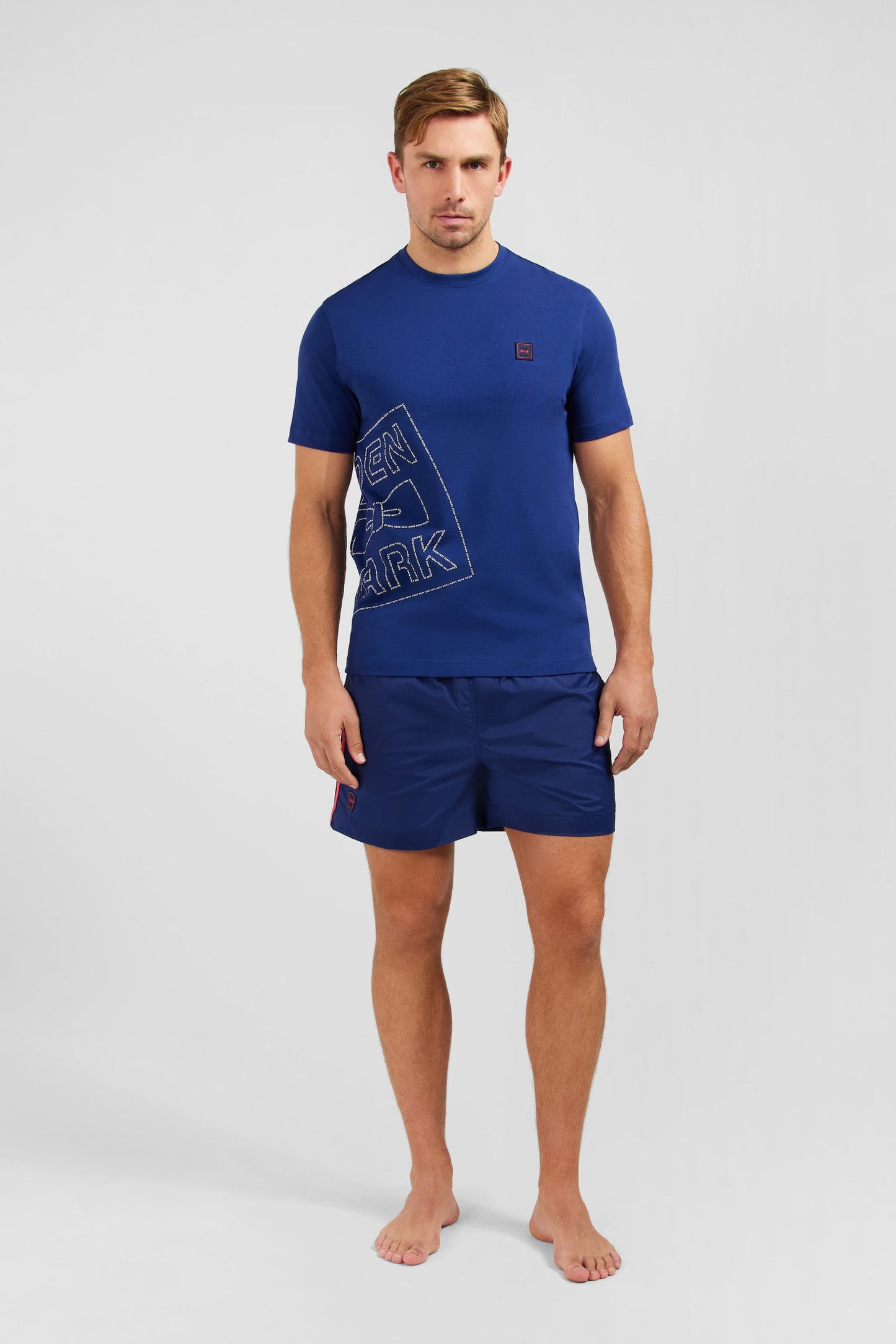 T-shirt bleu imprimé Eden Park - Image 1