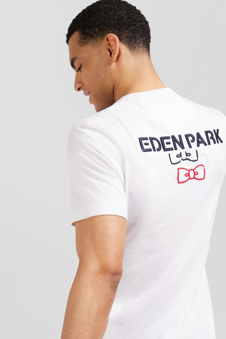 White T-shirt with Eden Park embroidery