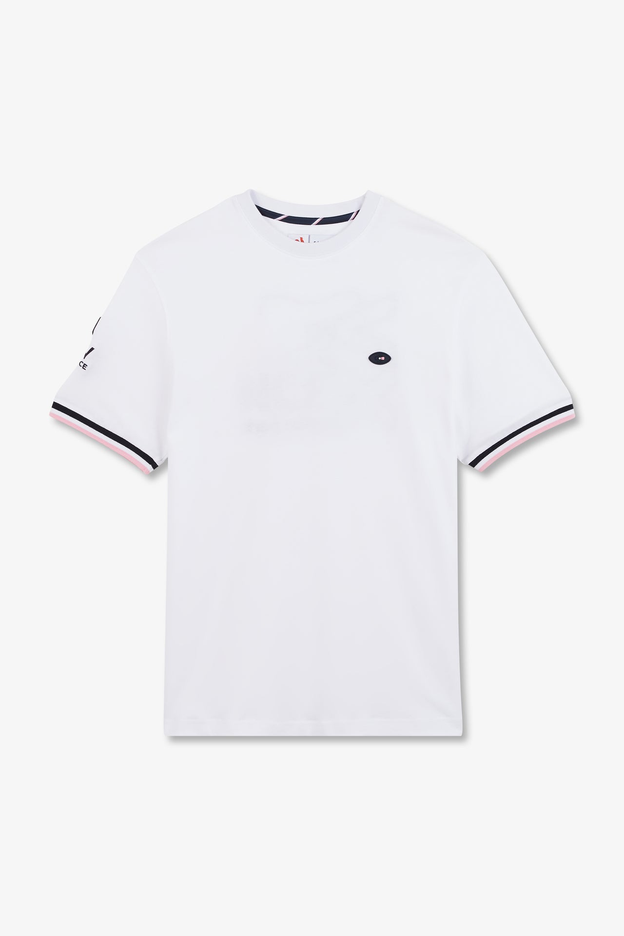 White T-shirt with XV de France embroidery on the back