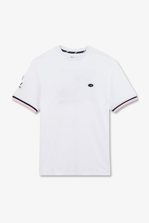 White T-shirt with XV de France embroidery on the back - Image 2