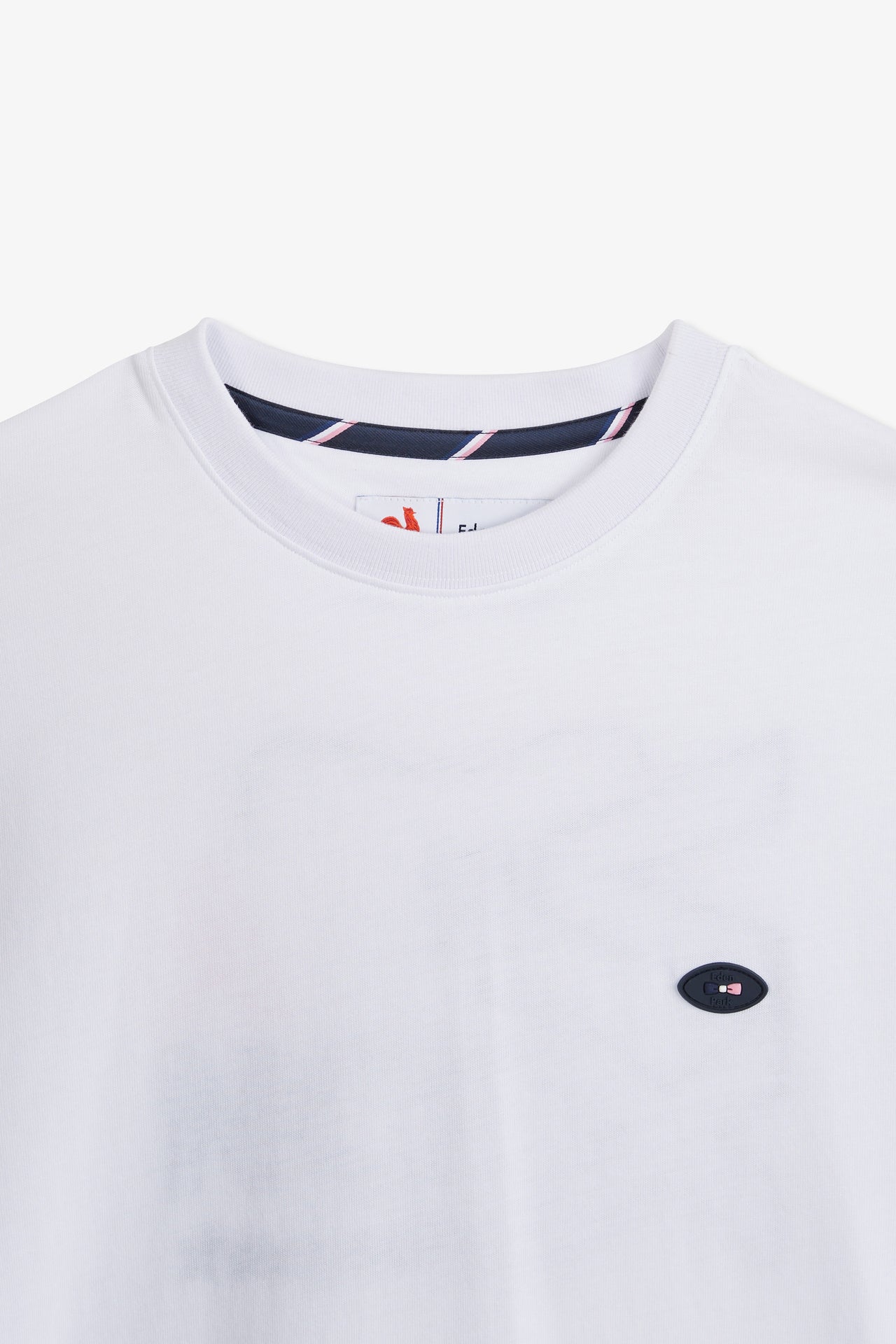 White T-shirt with XV de France embroidery on the back