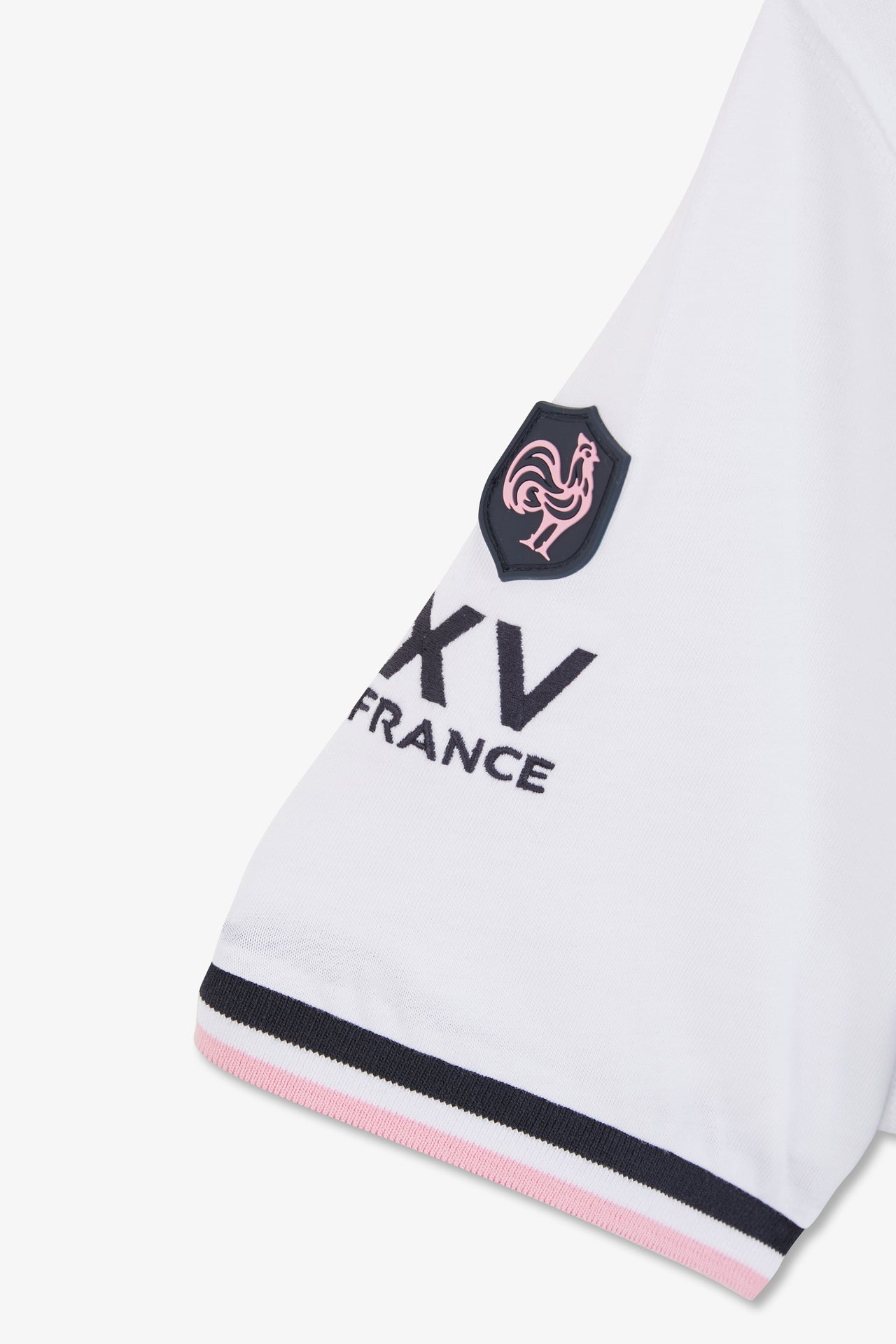T-shirt blanc à broderie XV de France au dos - Image 9