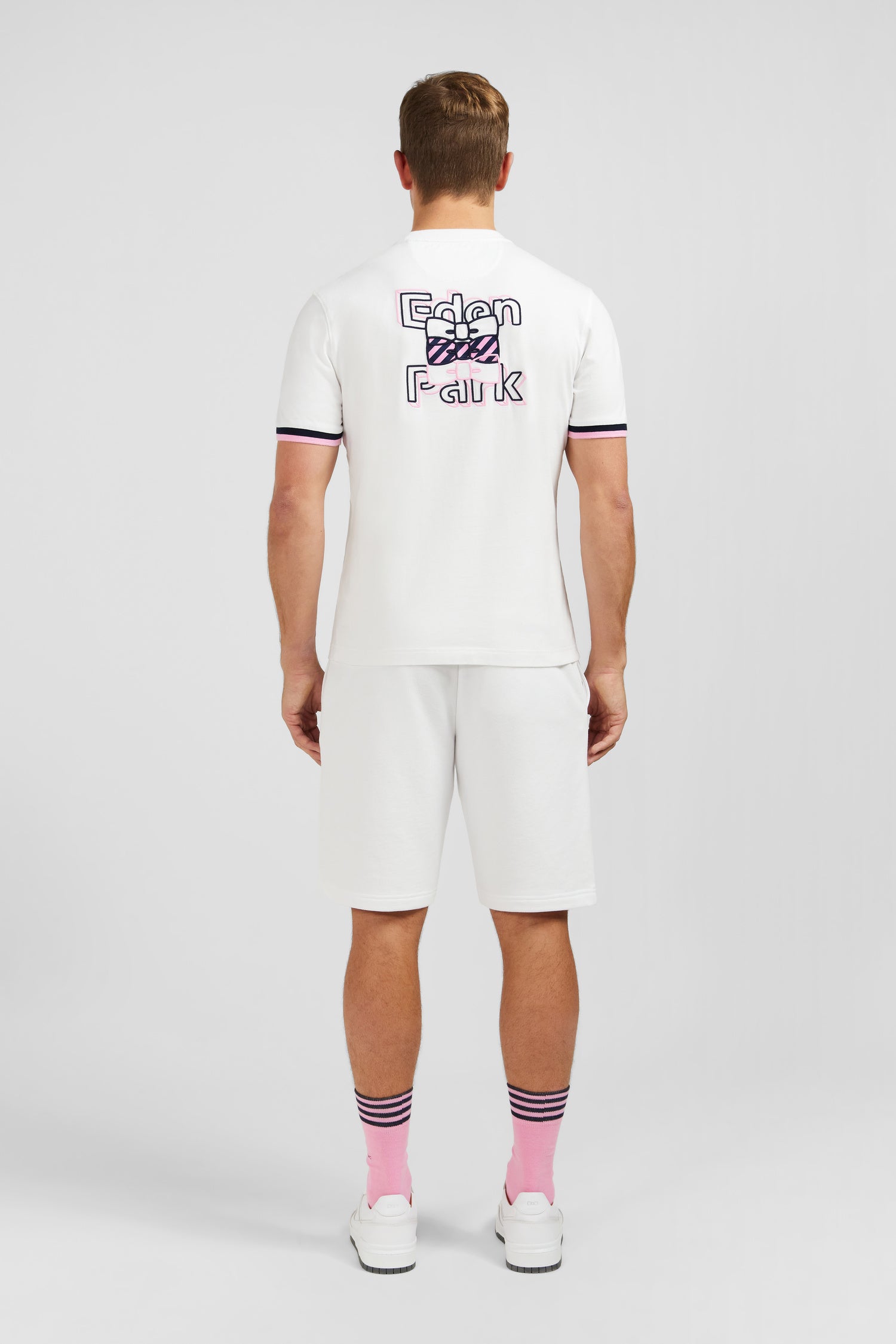 White T-shirt with Eden Park embroidery