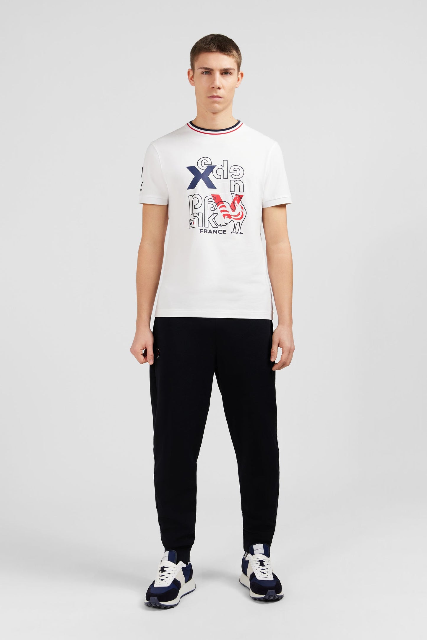 T-shirt à manches courtes blanc imprimé XV de France - Image 1