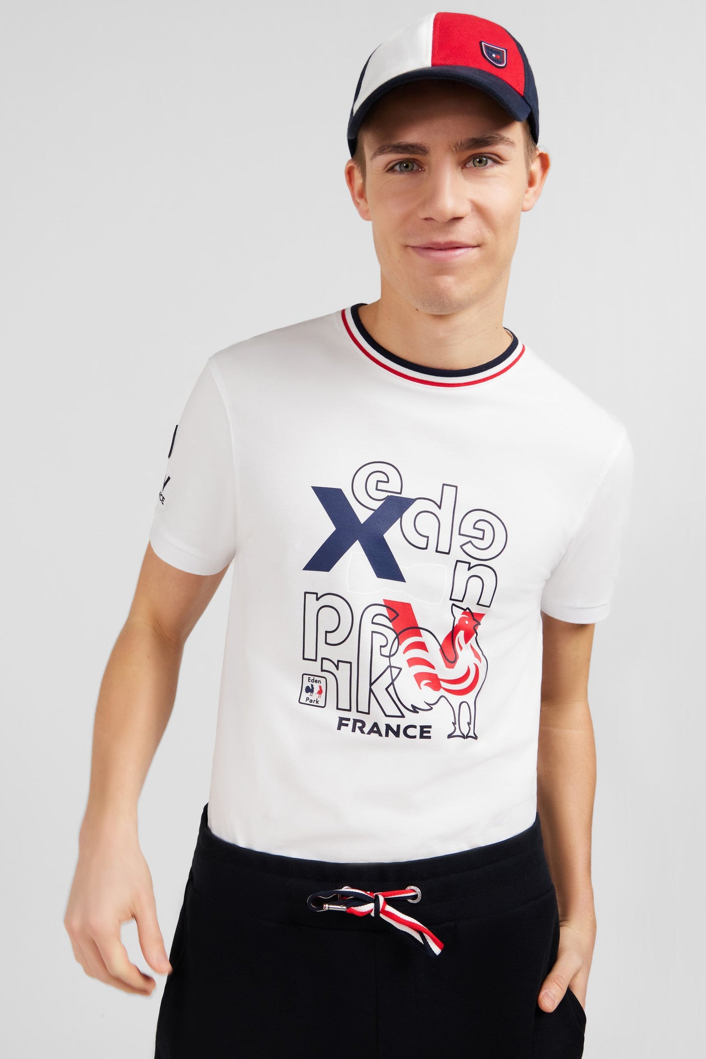 T-shirt à manches courtes blanc imprimé XV de France - Image 3