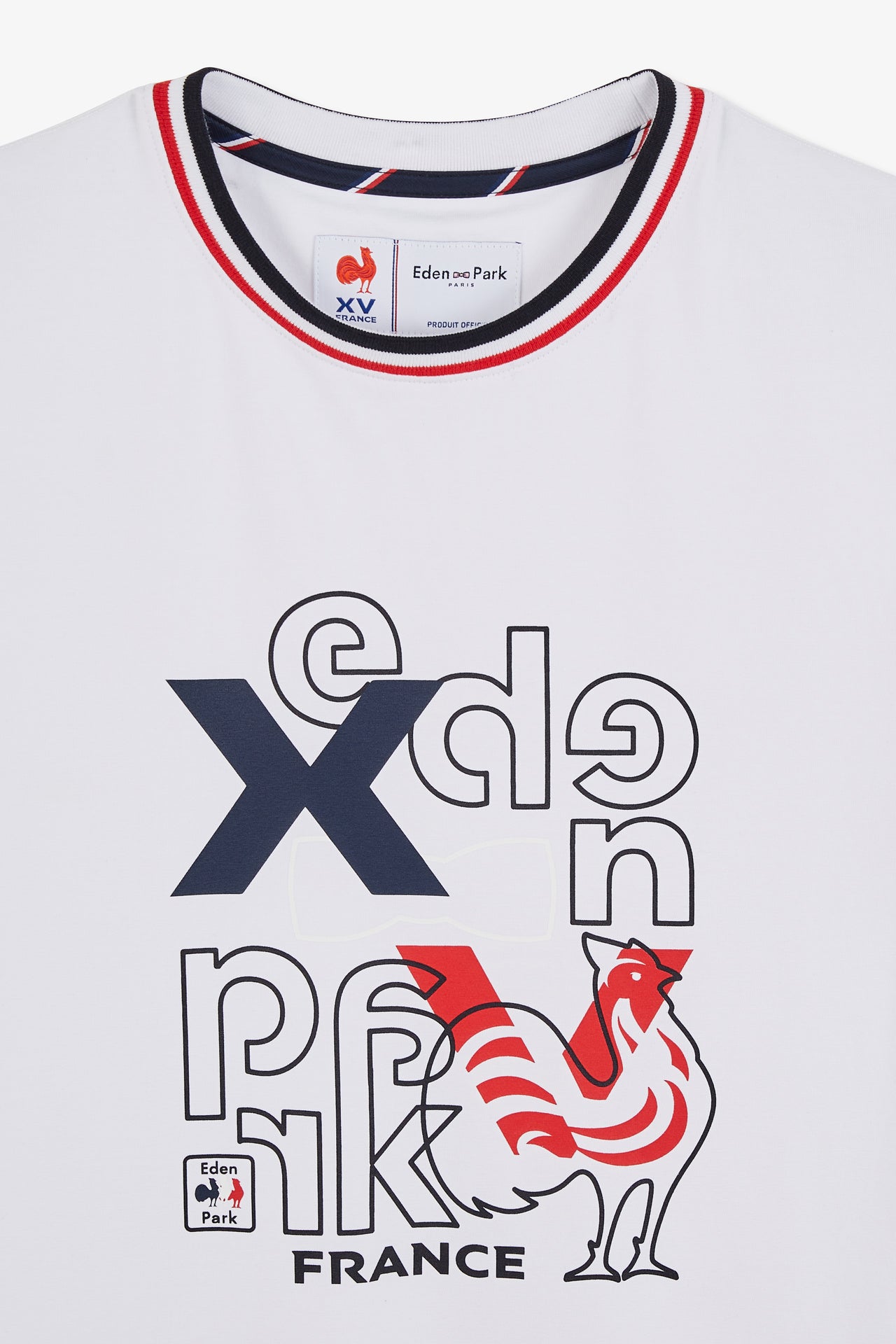 T-shirt à manches courtes blanc imprimé XV de France - Image 8