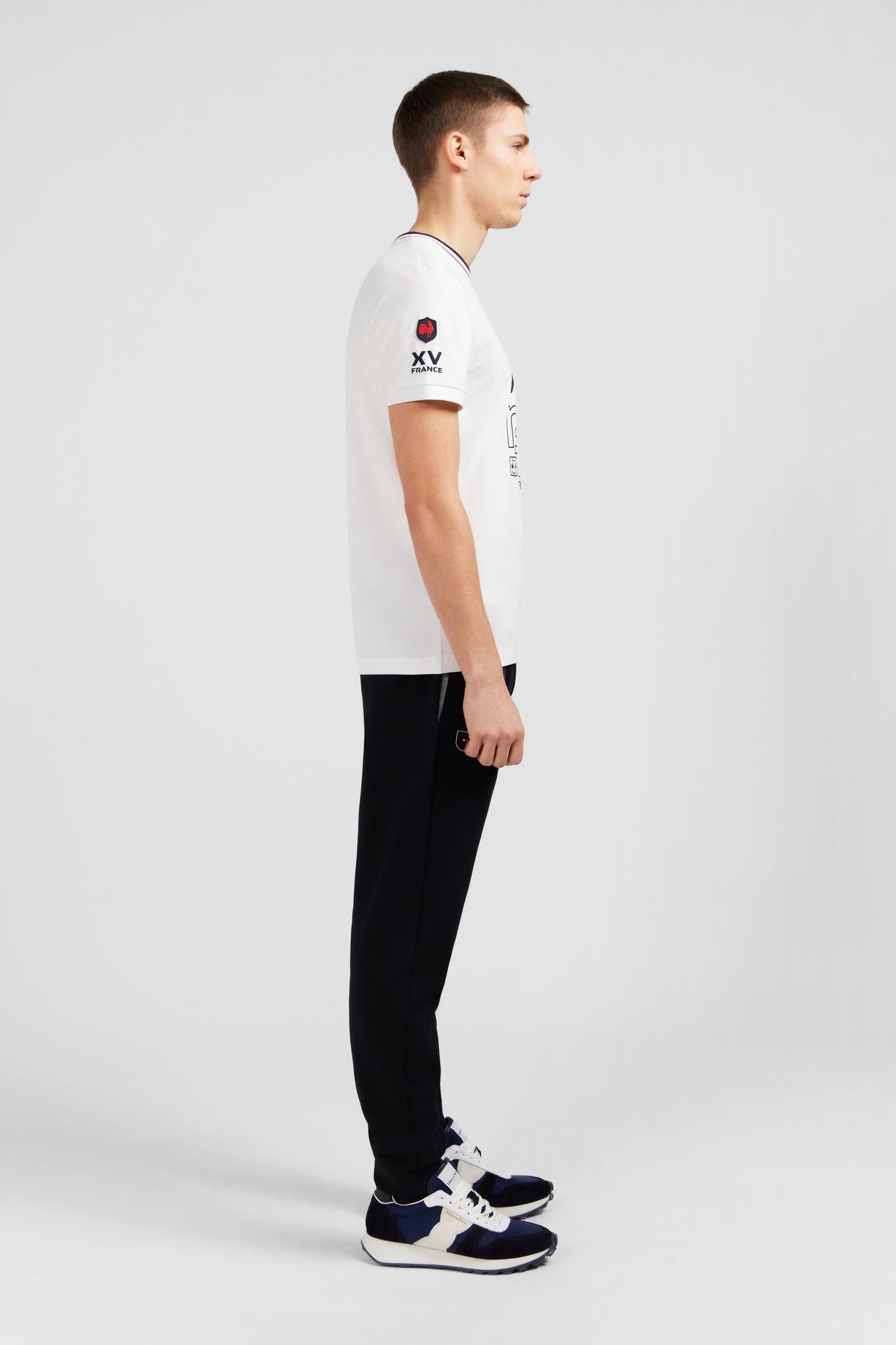 T-shirt à manches courtes blanc imprimé XV de France - Image 5