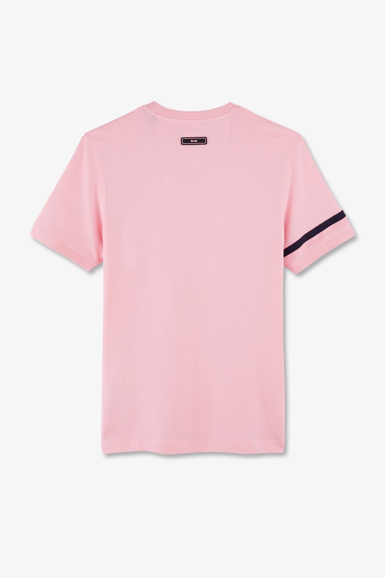 T-shirt manches courtes rose en coton badges emblème - Image 6
