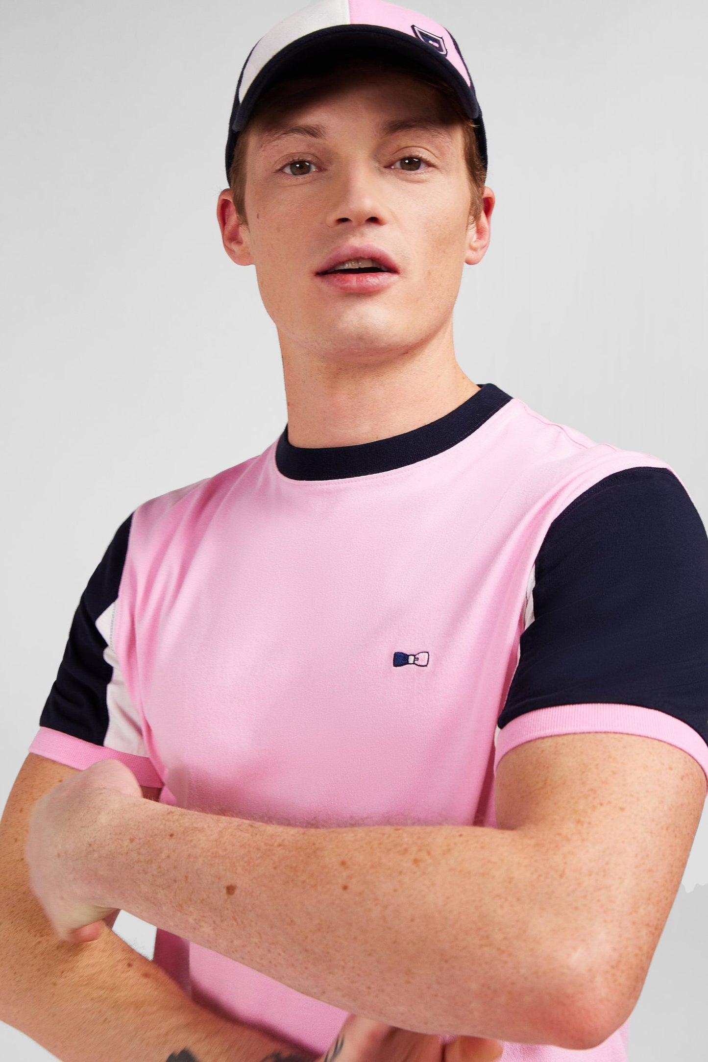 T-shirt manches courtes rose en coton broderie numéro 10 - Image 3