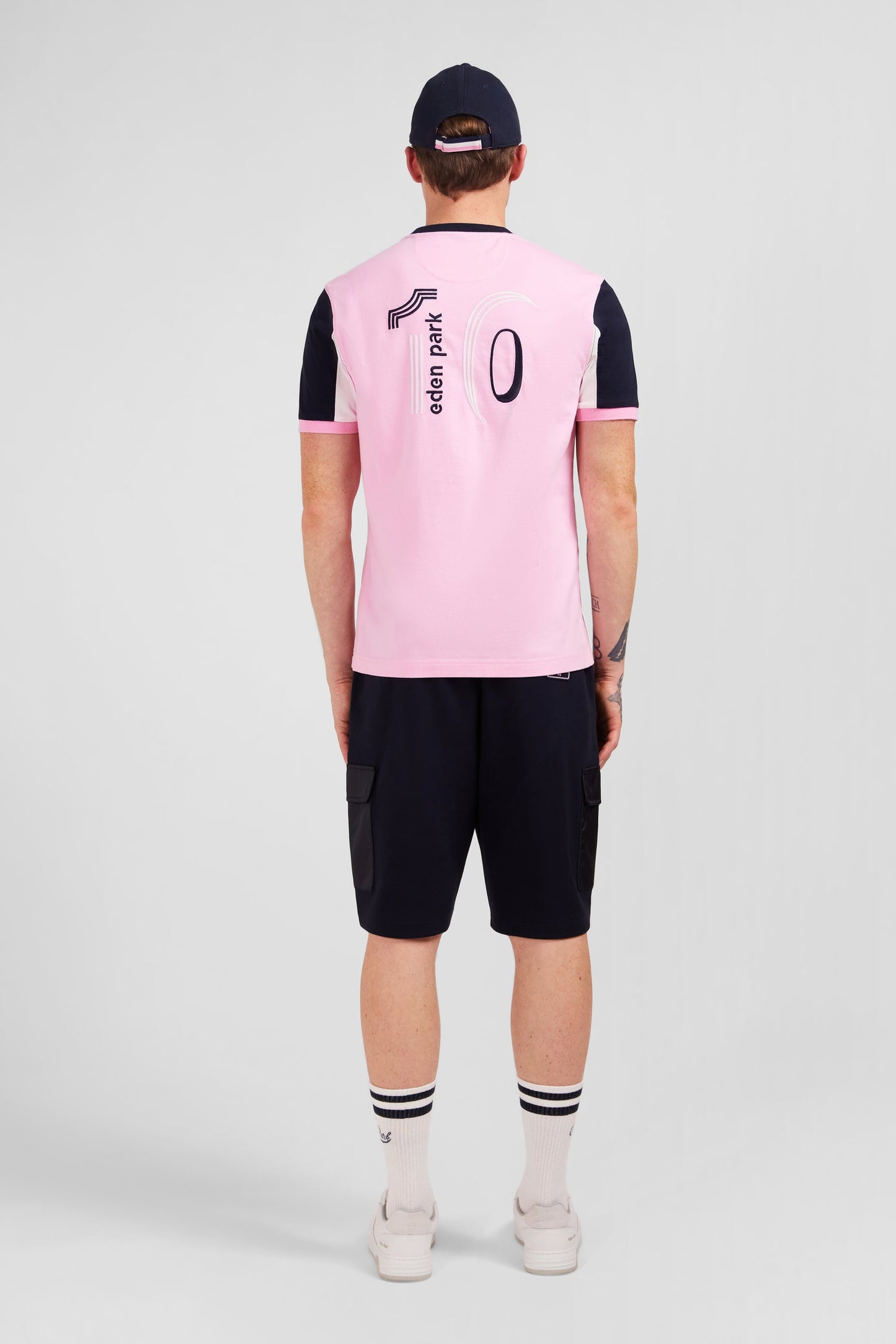 T-shirt manches courtes rose en coton broderie numéro 10 - Image 7