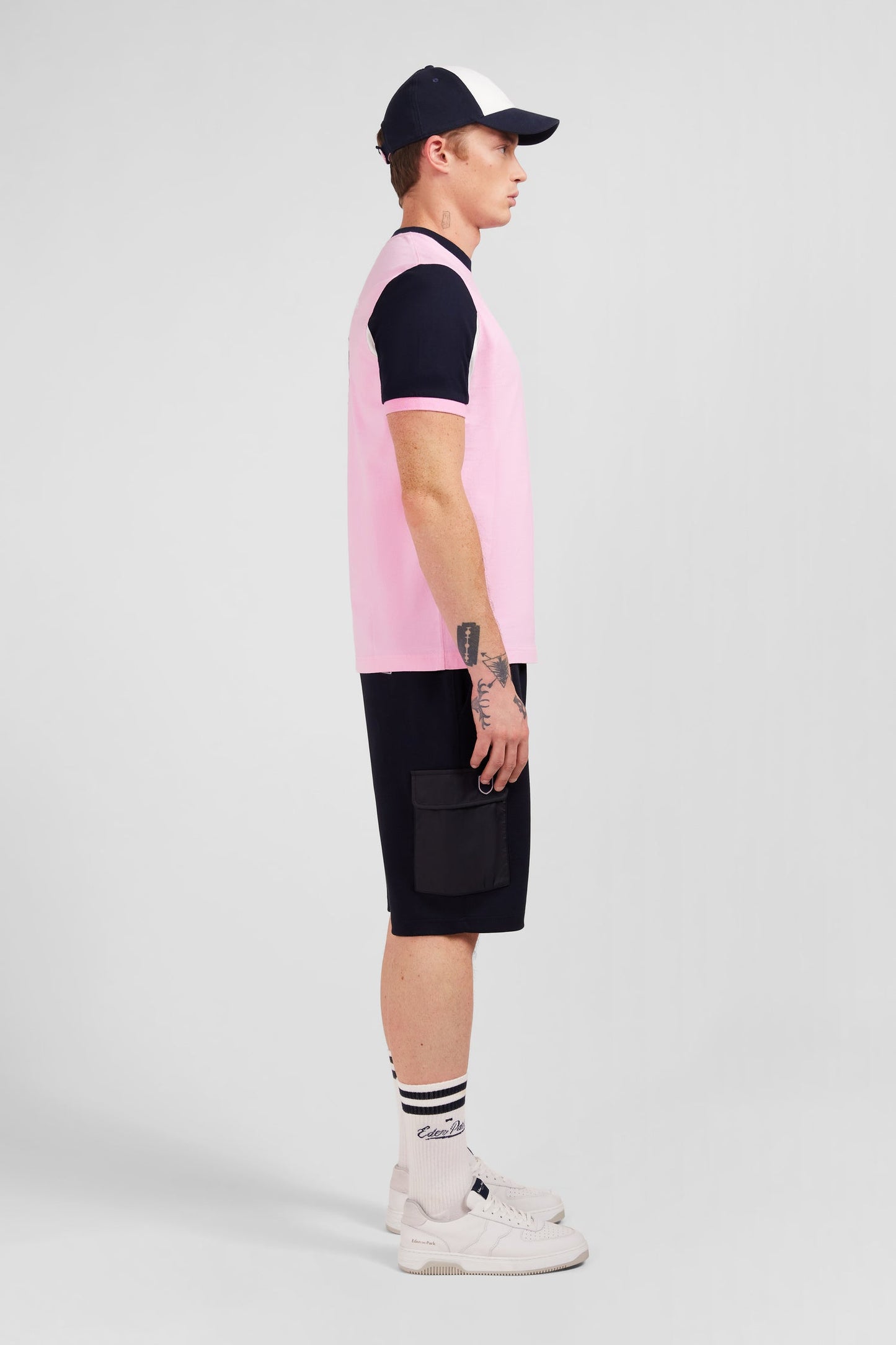 T-shirt manches courtes rose en coton broderie numéro 10 - Image 5