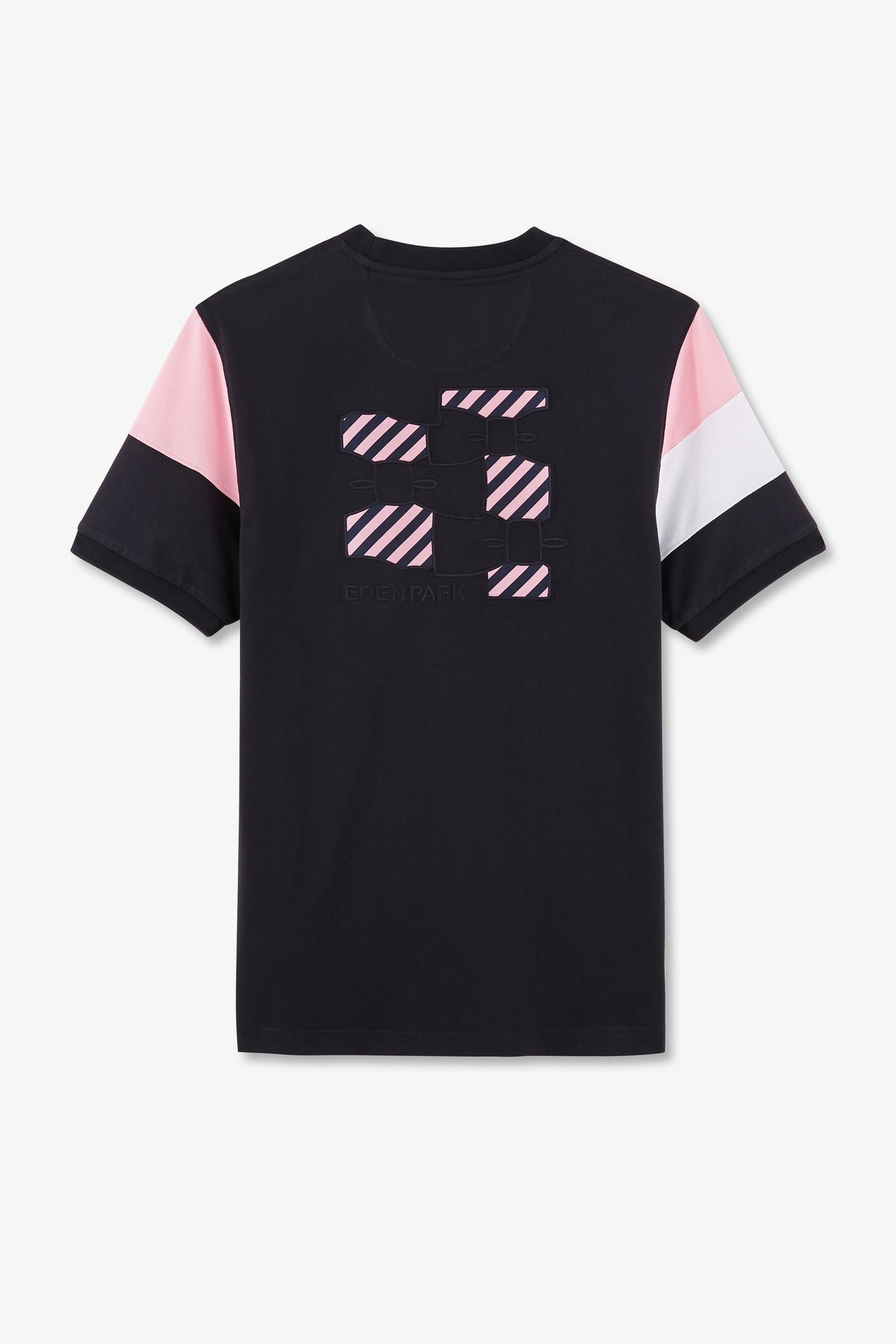 T-shirt manches courtes marine en coton emblème nœud papillon - Image 6