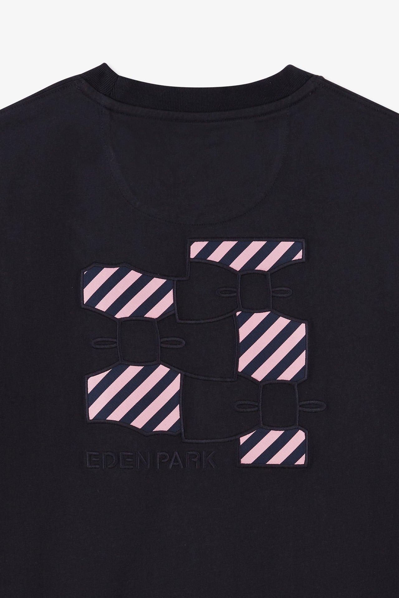 T-shirt manches courtes marine en coton emblème nœud papillon - Image 9