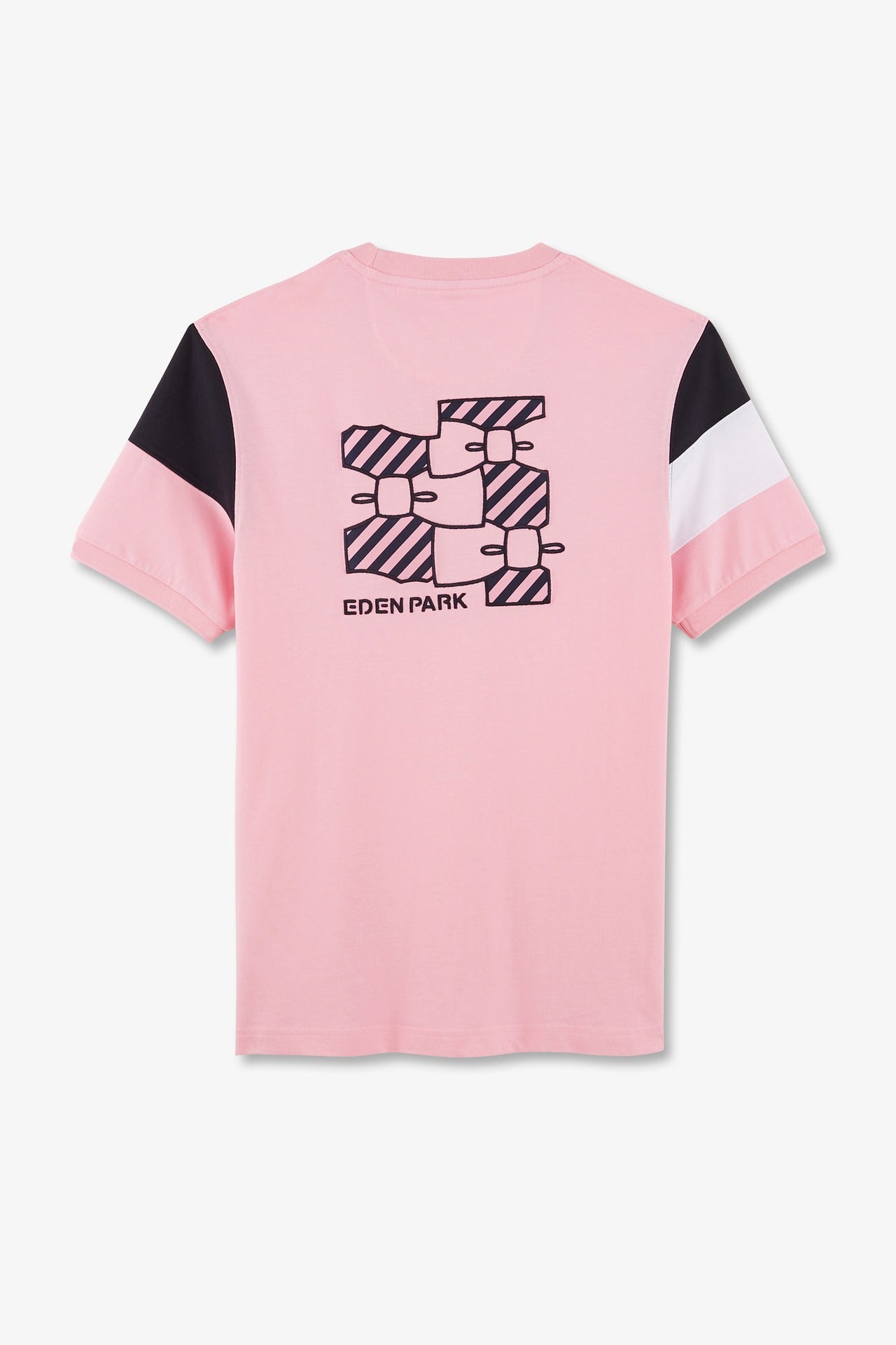 T-shirt manches courtes rose en coton emblème nœud papillon - Image 5