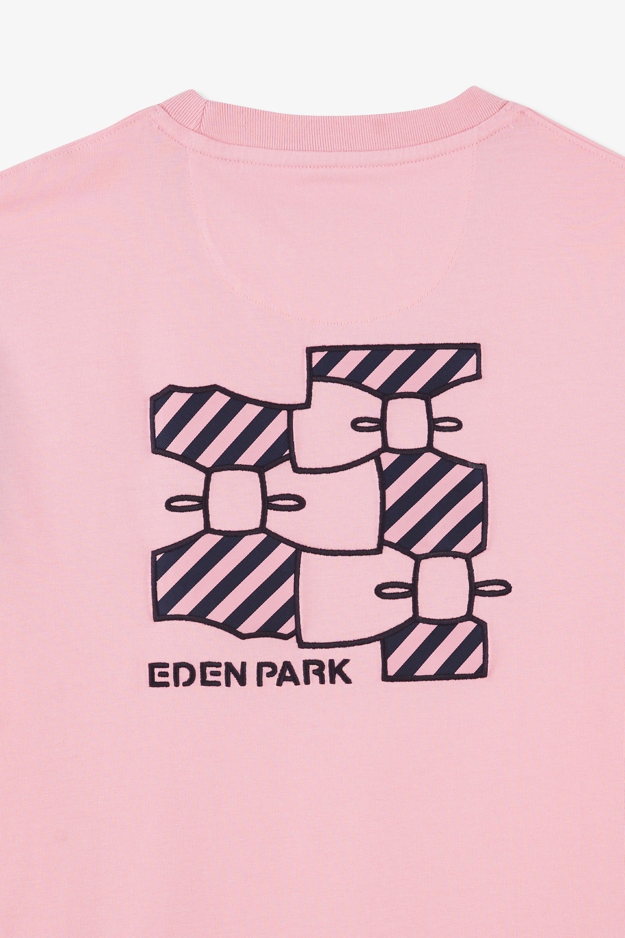 T-shirt manches courtes rose en coton emblème nœud papillon - Image 8