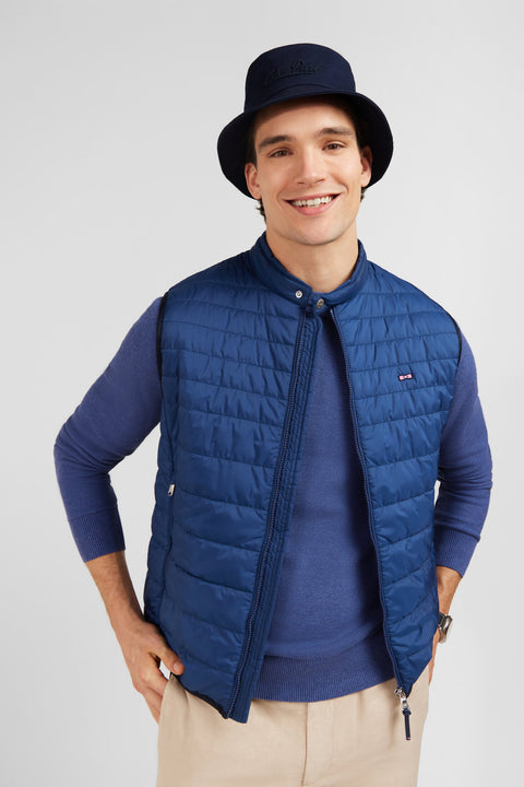 Blue sleeveless puffa jacket - Image 3