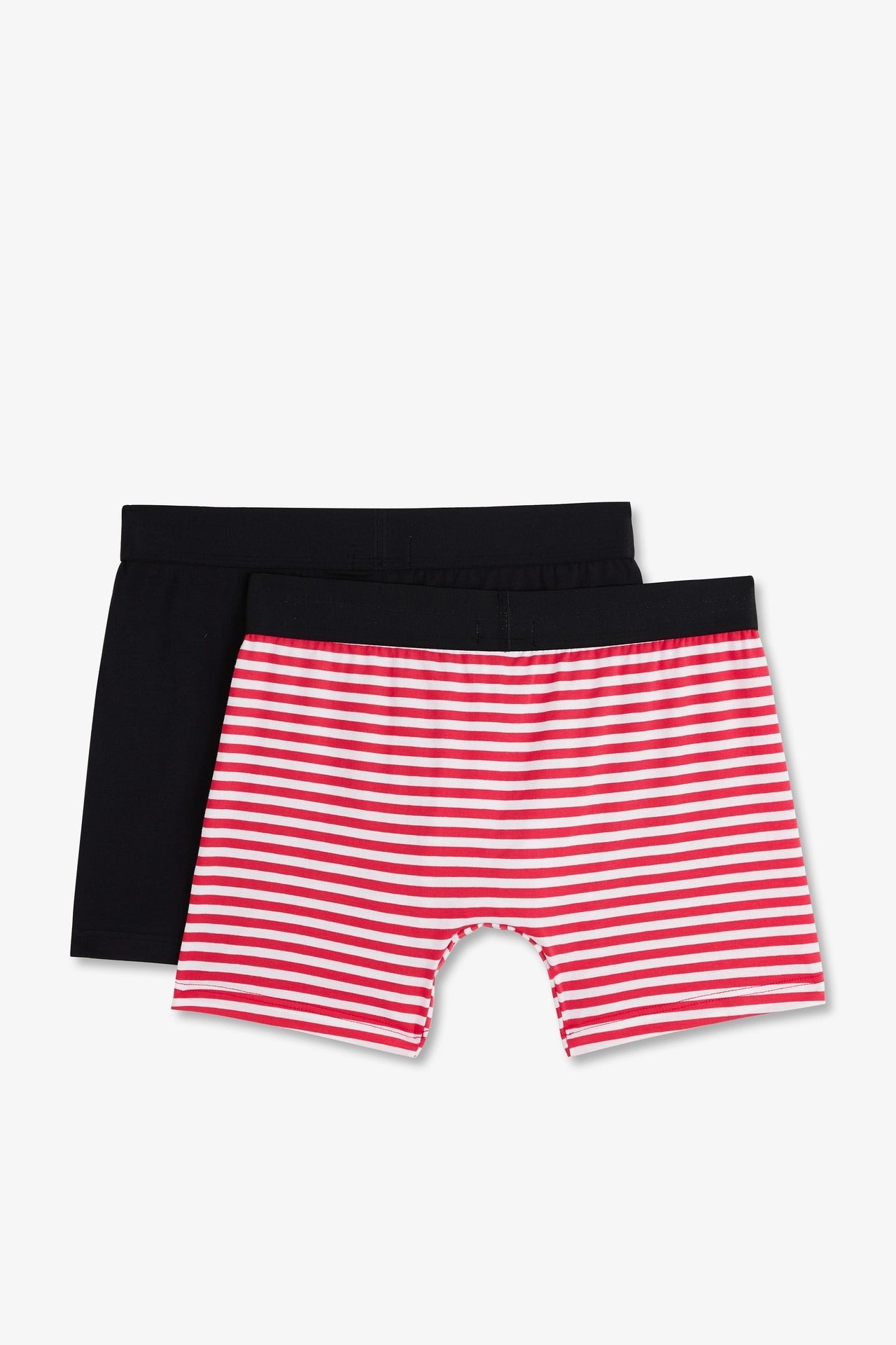 Pack of 2 striped red and navy  boxers in stretch cotton - Image 6