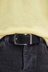 Reversible black and brown smooth leather belt