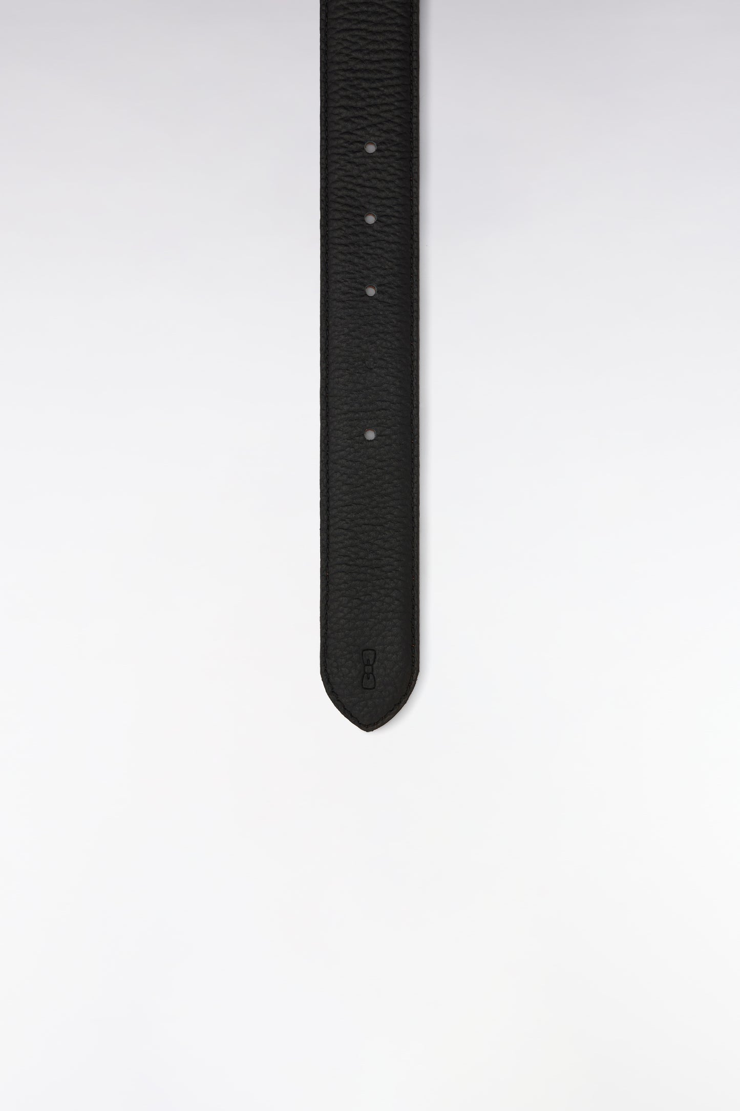 Reversible black and brown smooth leather belt