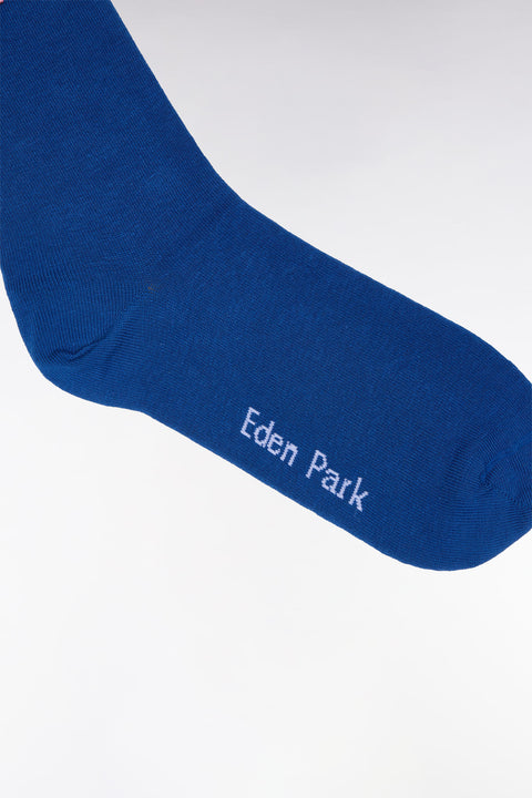 Blue stretch cotton-blend socks with full-rim trim - Image 2