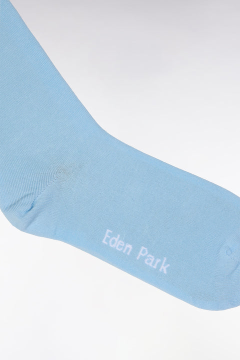 Dark blue stretch cotton-blend socks with full-rim trim - Image 2
