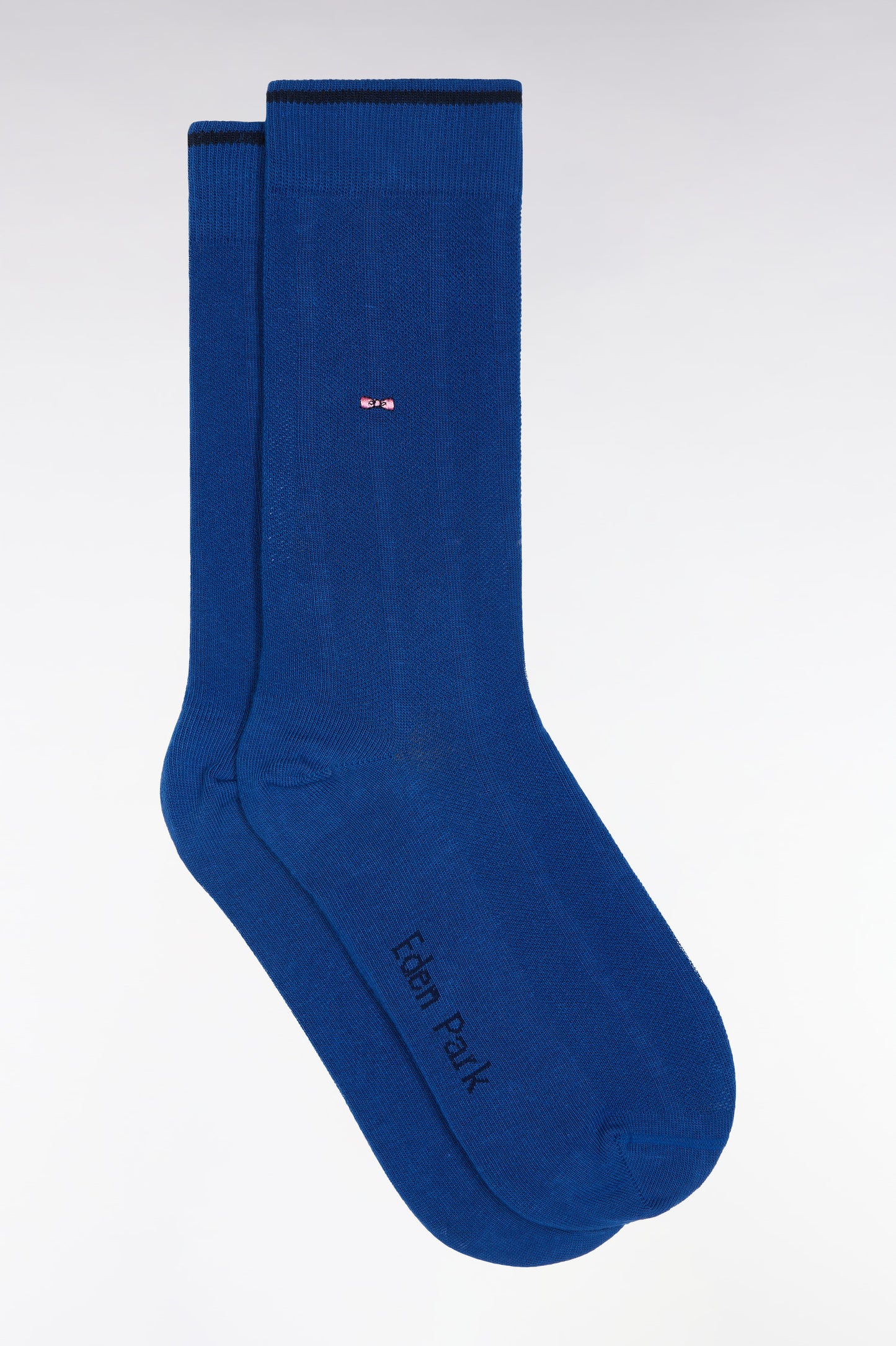 Chaussettes en coton stretch mélangé rayures verticales bleues