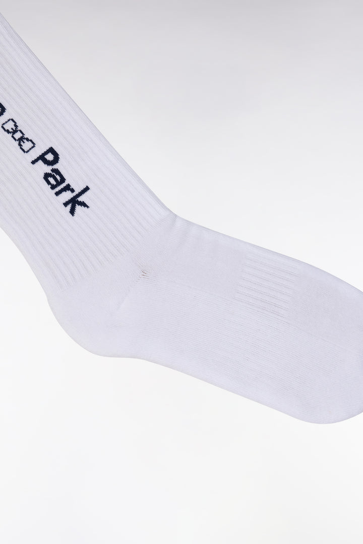 Chaussettes en coton stretch mélangé blanches jacquard Eden Park