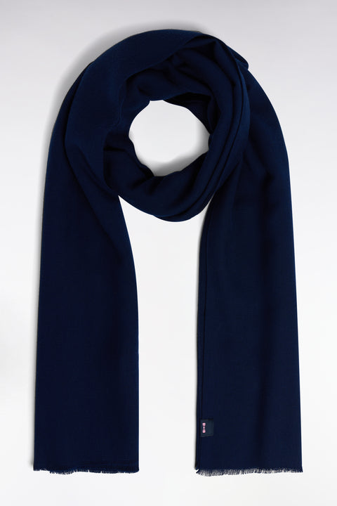 Plain navy blue flowing scarf - Image 2