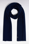 Plain navy blue flowing scarf