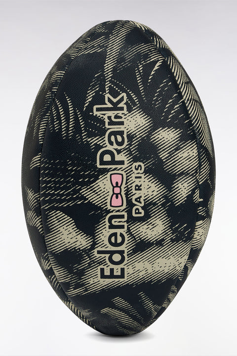 Rubber rugby ball with Palm tree print - Image 1