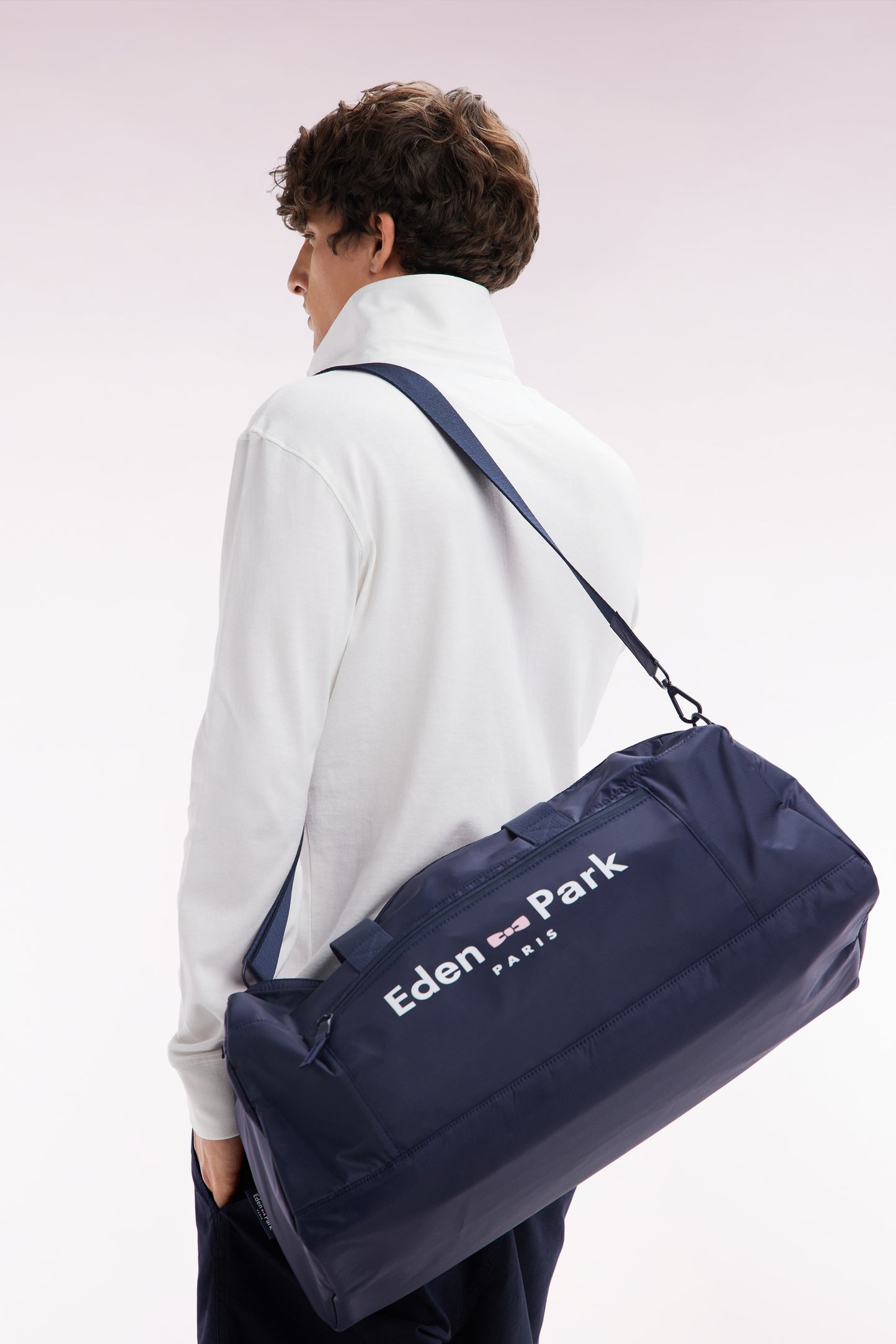 Sac de sport bleu marine logo Eden Park