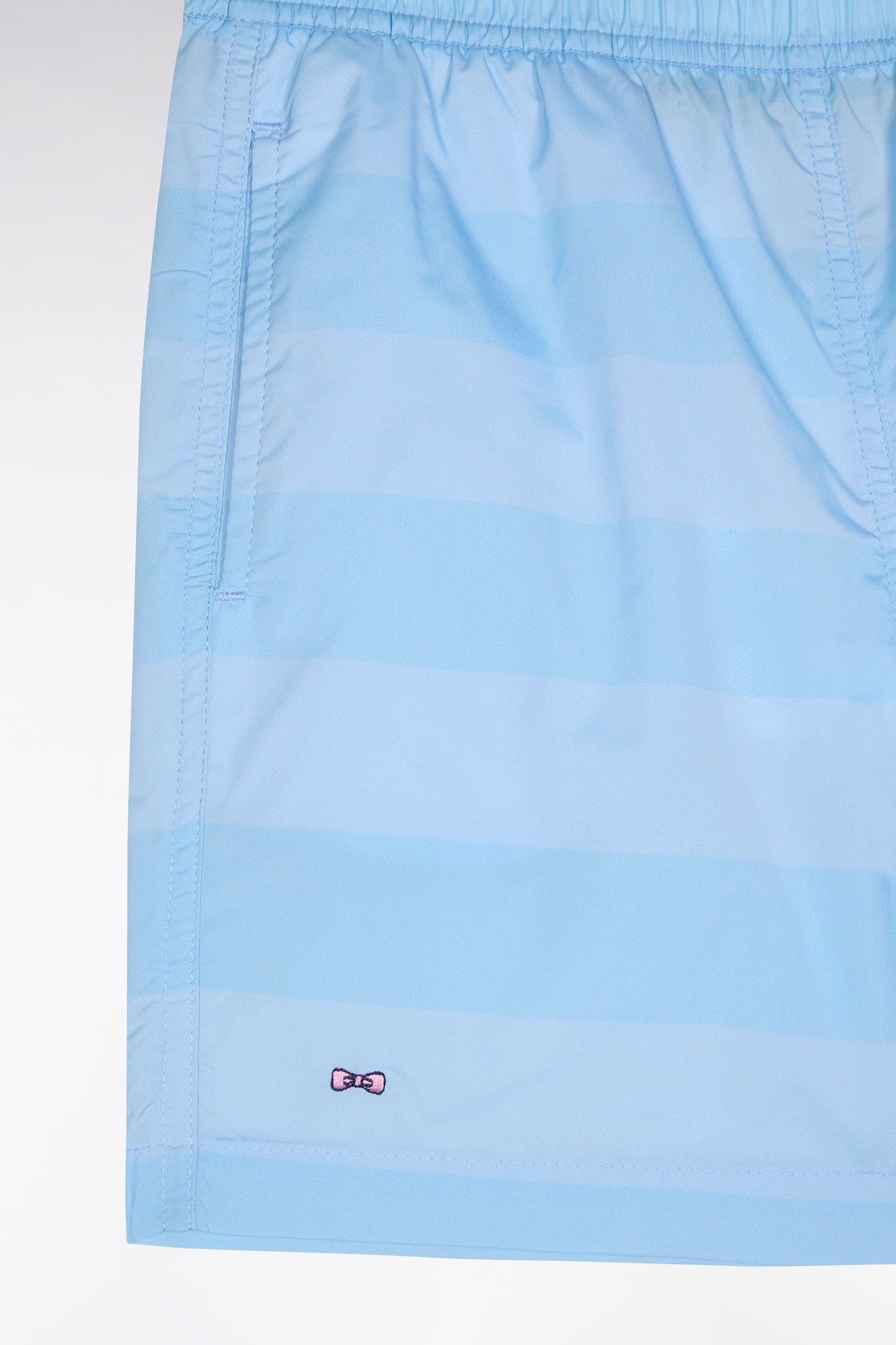 Striped sky blue children's swimsuit