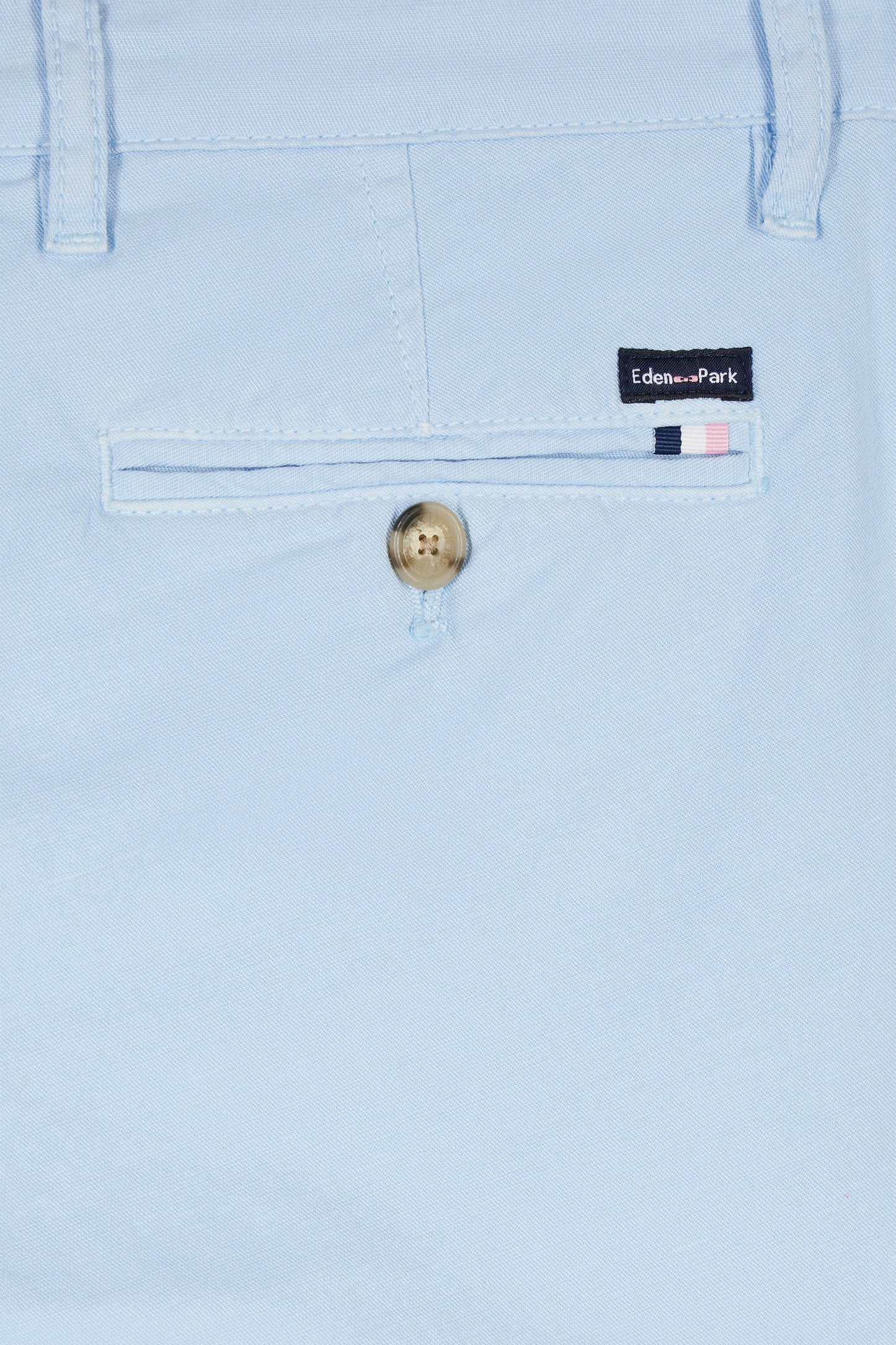 Straight-cut light grey stretch cotton and linen pleat-free chinos