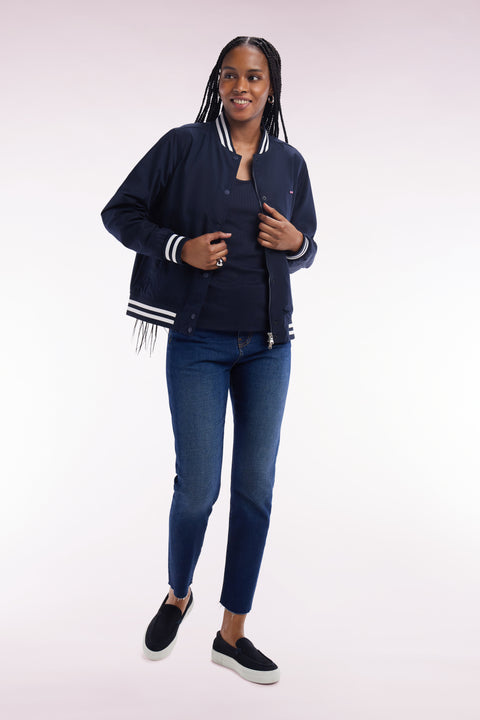 Slim-fit blue stretch denim 5-pocket jeans - Image 1