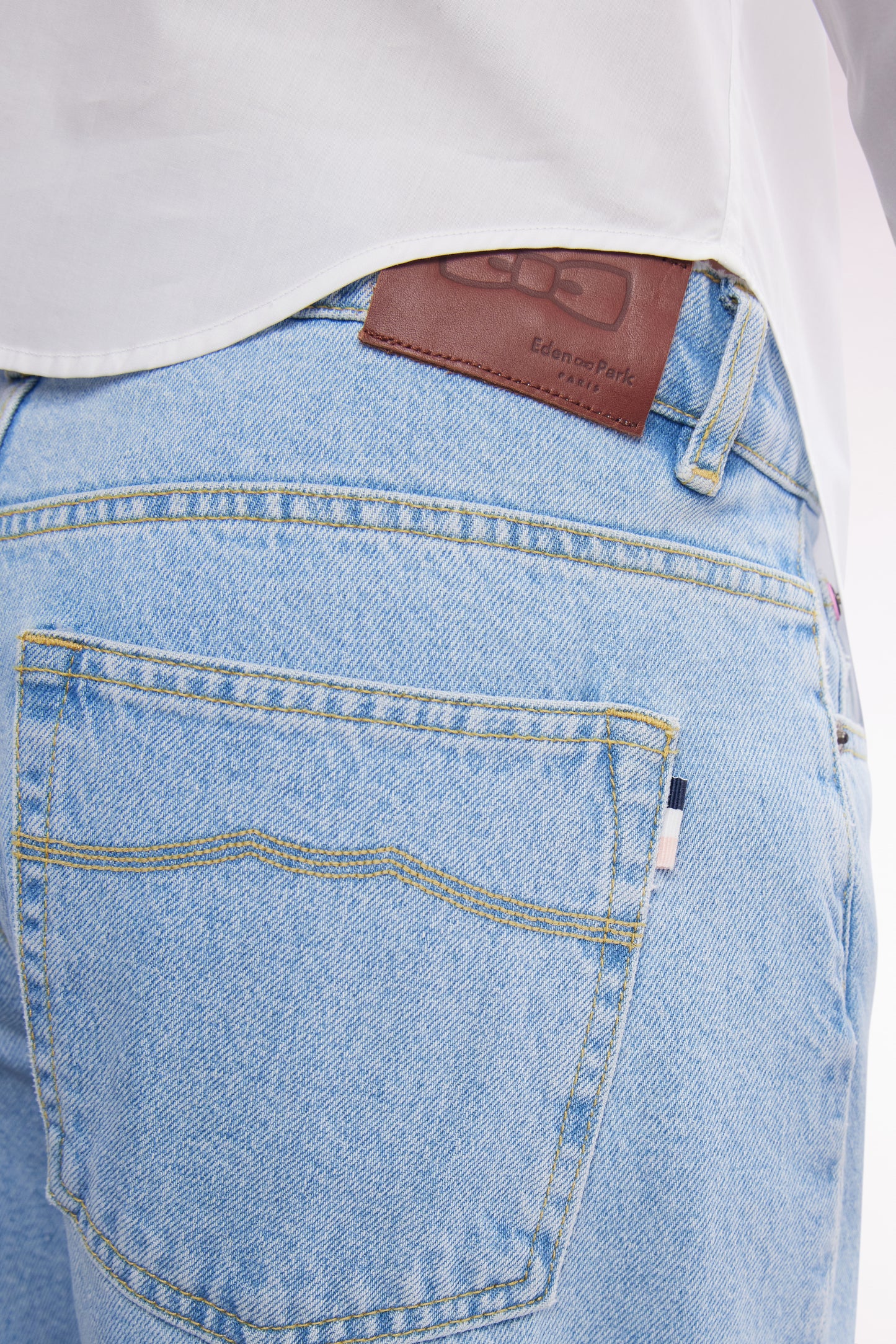 Blue denim 5-pocket boyfriend jeans