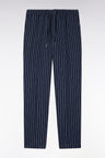 Navy tennis stripe elastic pants